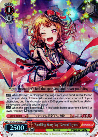 BD/EN-W03-063S "Sparkling Starry Sky" Kasumi Toyama (Foil) - Bang Dream Girls Band Party! MULTI LIVE English Weiss Schwarz Trading Card Game