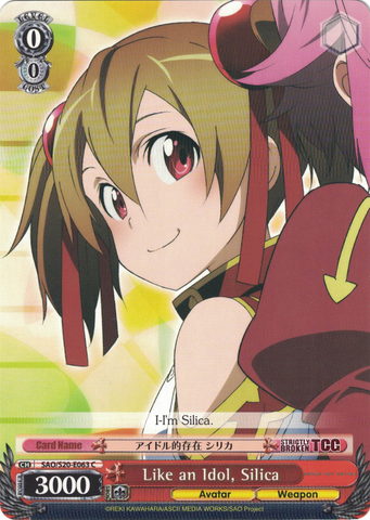 SAO/S20-E063 Like an Idol, Silica - Sword Art Online English Weiss Schwarz Trading Card Game