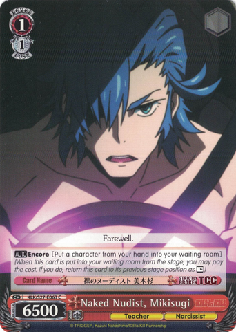 KLK/S27-E063 Naked Nudist, Mikisugi -Kill la Kill English Weiss Schwarz Trading Card Game