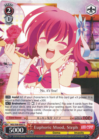 NGL/S58-E063 Euphoric Mood, Steph - No Game No Life English Weiss Schwarz Trading Card Game