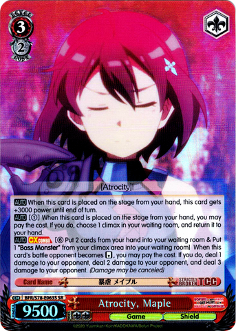 BFR/S78-E063S Atrocity, Maple (Foil) - BOFURI: I Don't Want to Get Hurt, so I'll Max Out my Defense English Weiss Schwarz Trading Card Game