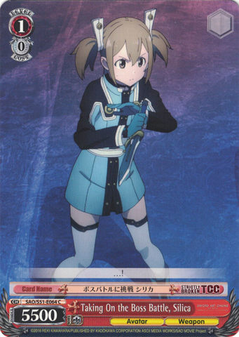 SAO/S51-E064 Taking On the Boss Battle, Silica - Sword Art Online The Movie – Ordinal Scale – English Weiss Schwarz Trading Card Game