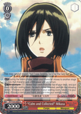 AOT/S35-E064 "Calm and Collected" Mikasa - Attack On Titan Vol.1 English Weiss Schwarz Trading Card Game