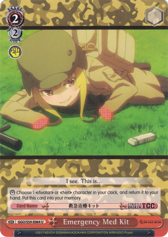 GGO/S59-E064 Emergency Med Kit - SAO Alternative – Gun Gale Online – English Weiss Schwarz Trading Card Game