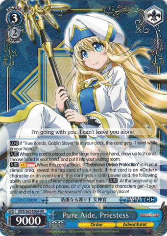 GBS/S63-E064 Pure Aide, Priestess - Goblin Slayer English Weiss Schwarz Trading Card Game