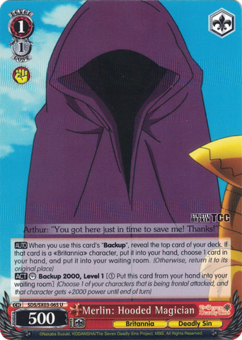 SDS/SX03-065 Merlin: Hooded Magician - The Seven Deadly Sins English Weiss Schwarz Trading Card Game