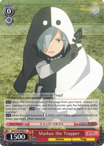 BFR/S78-E065 Markus the Trapper - BOFURI: I Don't Want to Get Hurt, so I'll Max Out My Defense. English Weiss Schwarz Trading Card Game