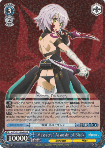 APO/S53-E066 "Massacre" Assassin of Black - Fate/Apocrypha English Weiss Schwarz Trading Card Game