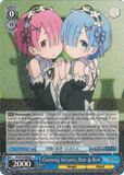 RZ/S55-E066 Charming Servants, Ram & Rem - Re:ZERO -Starting Life in Another World- Vol.2 English Weiss Schwarz Trading Card Game