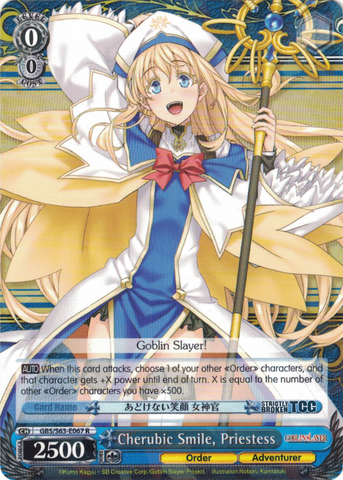 GBS/S63-E067 Cherubic Smile, Priestess - Goblin Slayer English Weiss Schwarz Trading Card Game