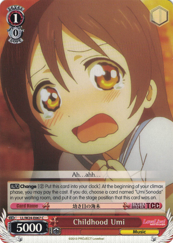 LL/W24-E067 Childhood Umi - Love Live! English Weiss Schwarz Trading Card Game