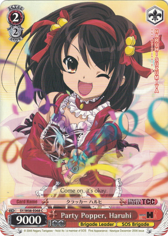 SY/W08-E068 Party Popper, Haruhi - The Melancholy of Haruhi Suzumiya English Weiss Schwarz Trading Card Game