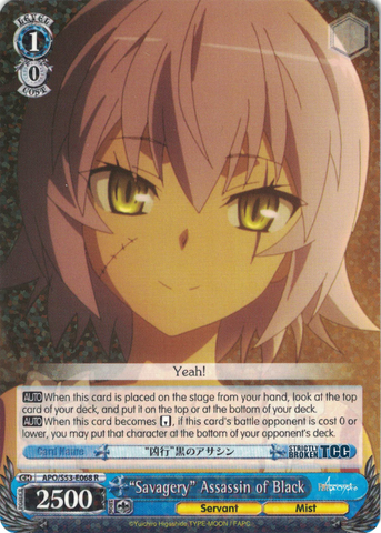 APO/S53-E068 "Savagery" Assassin of Black - Fate/Apocrypha English Weiss Schwarz Trading Card Game