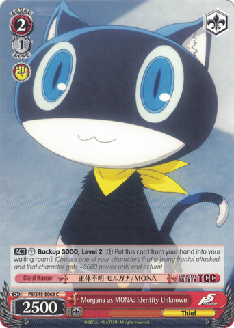 P5/S45-E068 Morgana as MONA: Identity Unknown - Persona 5 English Weiss Schwarz Trading Card Game