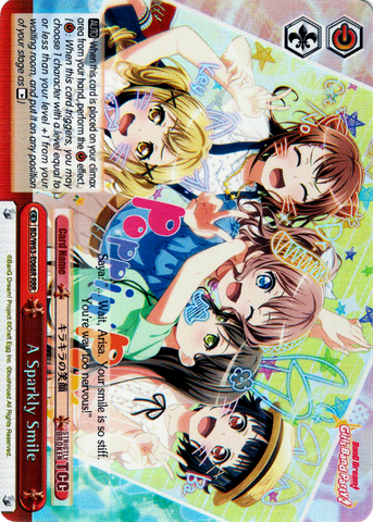 BD/W63-E068R A Sparkly Smile (Foil) - Bang Dream Girls Band Party! Vol.2 English Weiss Schwarz Trading Card Game