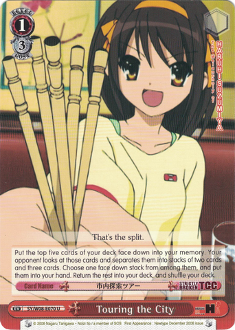 SY/W08-E070 Touring the City - The Melancholy of Haruhi Suzumiya English Weiss Schwarz Trading Card Game