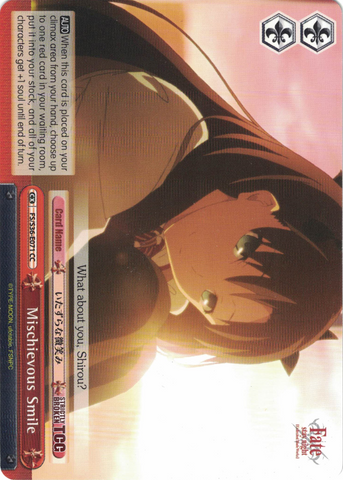 FS/S36-E071 Mischievous Smile - Fate/Stay Night Unlimited Blade Works Vol.2 English Weiss Schwarz Trading Card Game