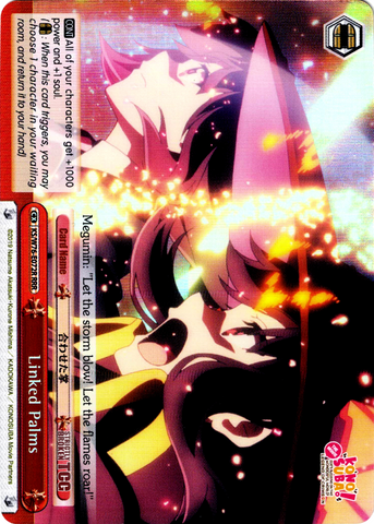 KS/W76-E072R Linked Palms (Foil) - KONOSUBA -God’s blessing on this wonderful world! Legend of Crimson English Weiss Schwarz Trading Card Game