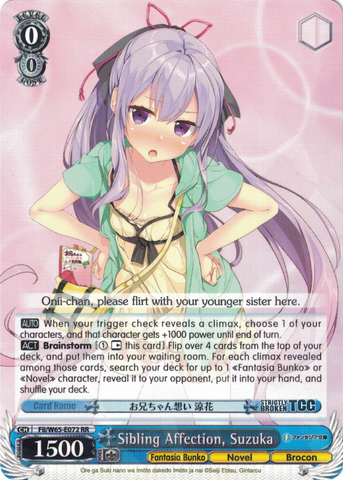 Fii/W65-E072 Sibling Affection, Suzuka - Fujimi Fantasia Bunko English Weiss Schwarz Trading Card Game