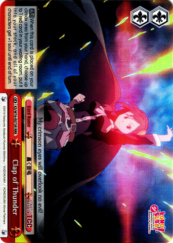 KS/W76-E073R Clap of Thunder (Foil) - KONOSUBA -God’s blessing on this wonderful world! Legend of Crimson English Weiss Schwarz Trading Card Game
