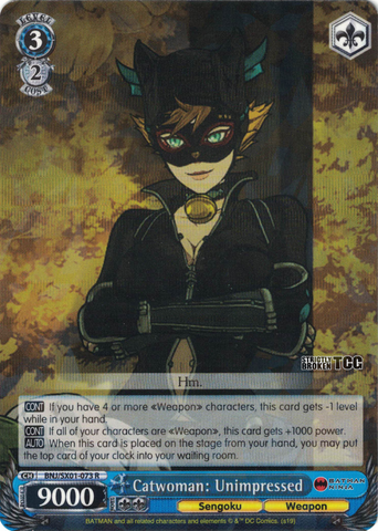 BNJ/SX01-073 Catwoman: Unimpressed - Batman Ninja English Weiss Schwarz Trading Card Game