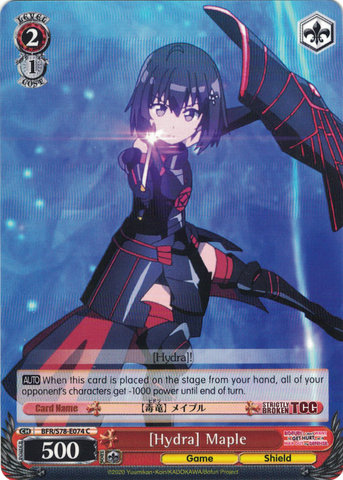 BFR/S78-E074 [Hydra] Maple - BOFURI: I Don't Want to Get Hurt, so I'll Max Out My Defense. English Weiss Schwarz Trading Card Game
