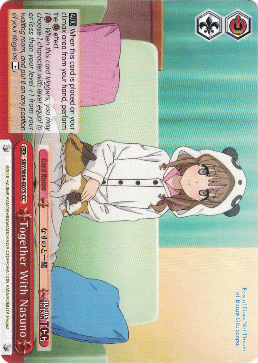 SBY/W64-E075 Together With Nasuno - Rascal Does Not Dream of Bunny Gir ...