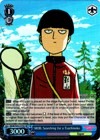 MOB/SX02-076S MOB: Searching for a Tsuchinoko (Foil) - Mob Psycho 100 English Weiss Schwarz Trading Card Game