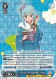 KS/W76-E076 "Giving Full Support" Aqua - KONOSUBA -God’s blessing on this wonderful world! Legend of Crimson English Weiss Schwarz Trading Card Game