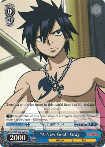 FT/EN-S02-076 "A New Goal" Gray - Fairy Tail English Weiss Schwarz Trading Card Game