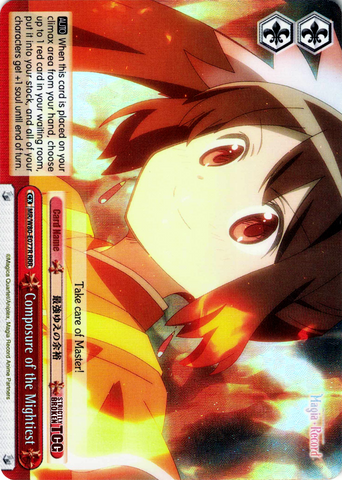 MR/W80-E077R Composure of the Mightiest (Foil) - TV Anime "Magia Record: Puella Magi Madoka Magica Side Story" English Weiss Schwarz Trading Card Game
