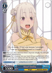 RZ/S68-E077 Aloof Emilia - Re:ZERO -Starting Life in Another World- Memory Snow English Weiss Schwarz Trading Card Game