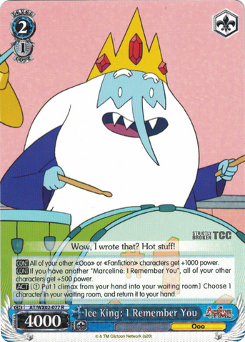 AT/WX02-077 Ice King: I Remember You - Adventure Time English Weiss Schwarz Trading Card Game