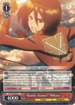 AOT/S35-E077 "Battle Stance" Mikasa - Attack On Titan Vol.1 English Weiss Schwarz Trading Card Game