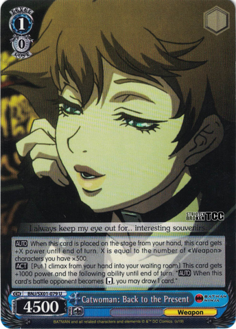 BNJ/SX01-079 Catwoman: Back to the Present - Batman Ninja English Weiss Schwarz Trading Card Game