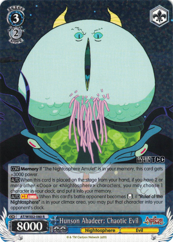 AT/WX02-080 Hunson Abadeer: Chaotic Evil - Adventure Time English Weiss Schwarz Trading Card Game
