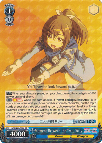 BFR/S78-E080 Moment Between the Two, Sally - BOFURI: I Don't Want to Get Hurt, so I'll Max Out My Defense. English Weiss Schwarz Trading Card Game