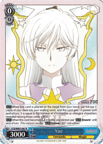 CCS/WX01-081 Yue - Cardcaptor Sakura English Weiss Schwarz Trading Card Game