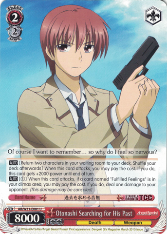 AB/W31-E081 Otonashi Searching for His Past - Angel Beats! Re:Edit English Weiss Schwarz Trading Card Game