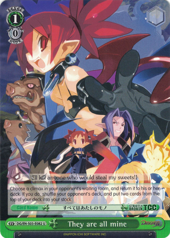 DG/EN-S03-E082 They are all mine - Disgaea English Weiss Schwarz Trading Card Game