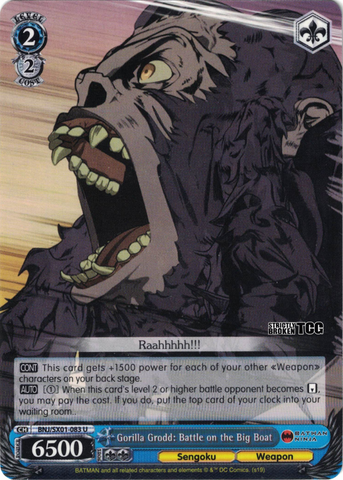 BNJ/SX01-083 Gorilla Grodd: Battle on the Big Boat - Batman Ninja English Weiss Schwarz Trading Card Game