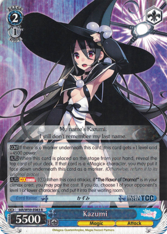 MR/W59-E083 Kazumi - Magia Record: Puella Magi Madoka Magica Side Story English Weiss Schwarz Trading Card Game