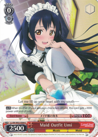 LL/EN-W02-E084 Maid Outfit Umi - Love Live! DX Vol.2 English Weiss Schwarz Trading Card Game