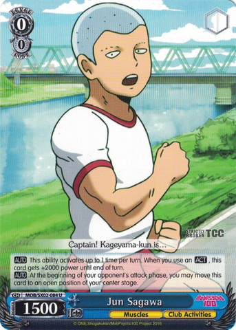 MOB/SX02-084 Jun Sagawa - Mob Psycho 100 English Weiss Schwarz Trading Card Game