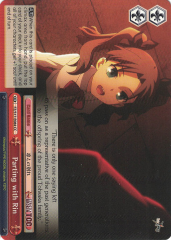 FZ/S17-E084 Parting with Rin - Fate/Zero English Weiss Schwarz Trading Card Game