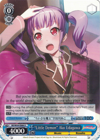 BD/W54-E084 "Little Demon" Ako Udagawa - Bang Dream Girls Band Party! Vol.1 English Weiss Schwarz Trading Card Game