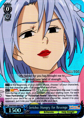 SDS/SX03-085S Jericho: Hungry for Revenge (Foil) - The Seven Deadly Sins English Weiss Schwarz Trading Card Game