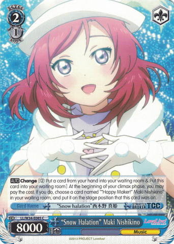 LL/W34-E085 "Snow Halation" Maki Nishikino - Love Live! Vol.2 English Weiss Schwarz Trading Card Game