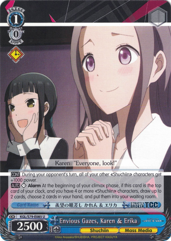 KGL/S79-E085 Envious Gazes, Karen & Erika - Kaguya-sama: Love is War English Weiss Schwarz Trading Card Game