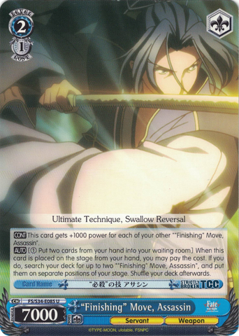 FS/S34-E085 "Finishing" Move, Assassin - Fate/Stay Night Unlimited Bladeworks Vol.1 English Weiss Schwarz Trading Card Game